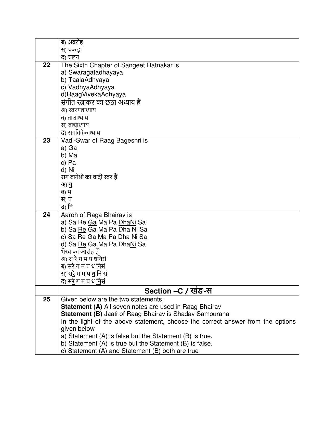 CBSE Class 12 Hindustani Music (Melodic) Sample Paper 2021-22 - Page 7