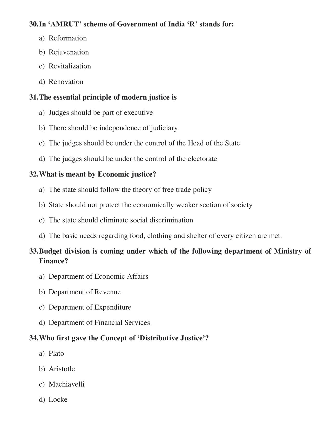 Odisha CPET 2021 PUBLIC ADMINISTRATION Question Paper - Page 7