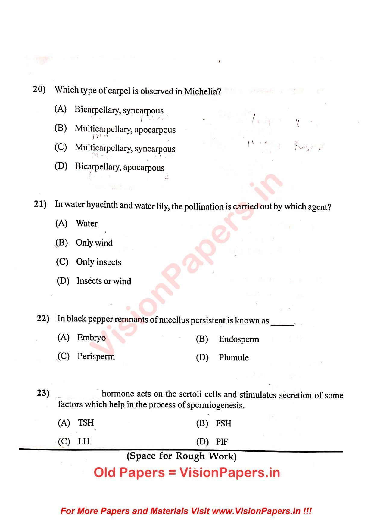GUJCET Biology 2022 Question Paper - Page 7