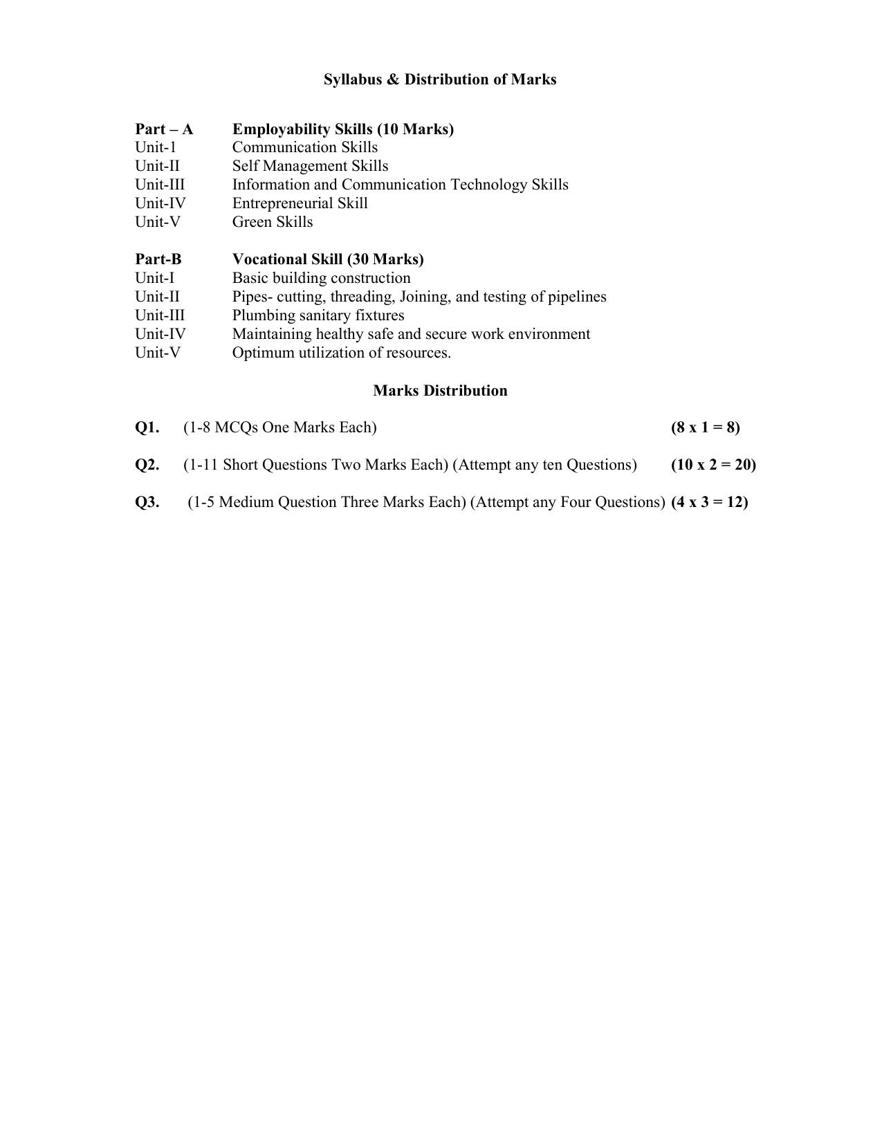 HPBOSE Class 10th Plumber Sample Question Papers 2025 - Page 4