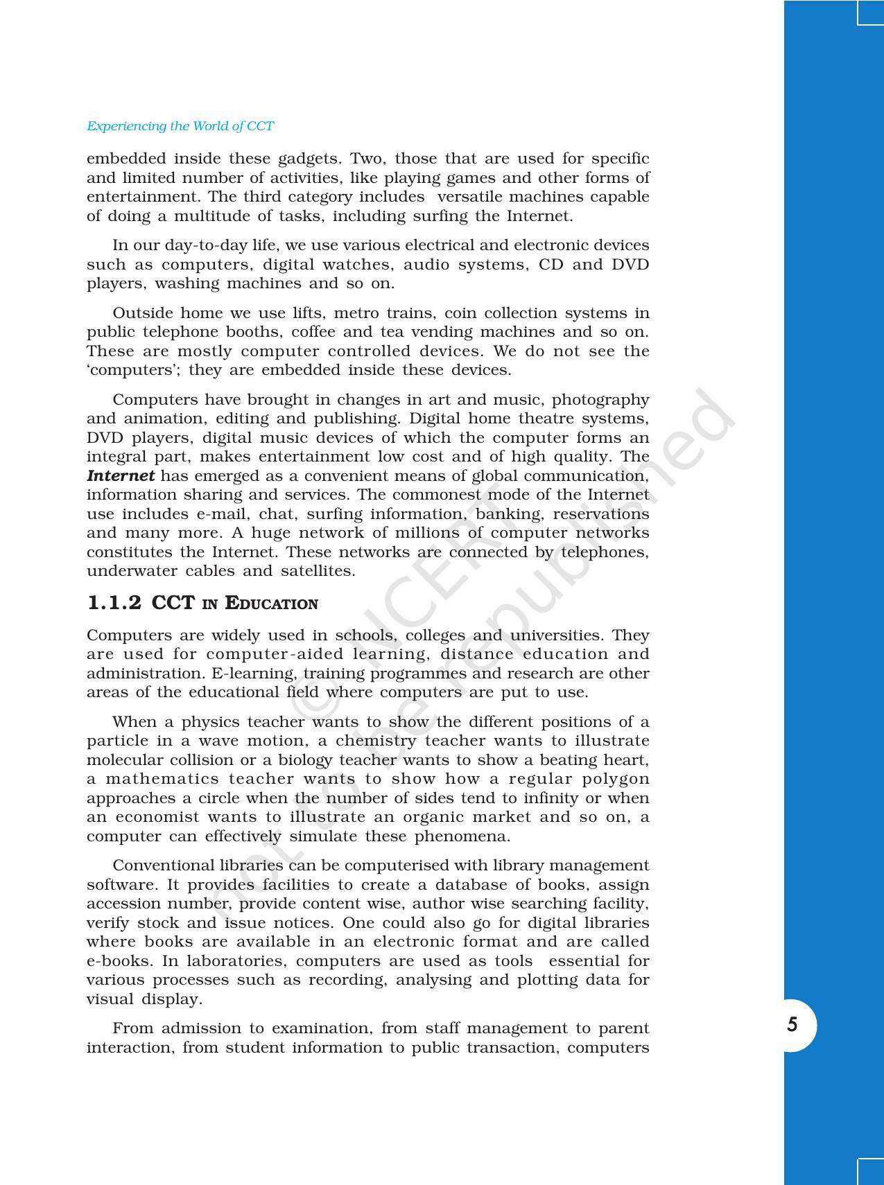 NCERT Book for Class 11 Computers Chapter 1 Experiencing the World of CCT - Page 3