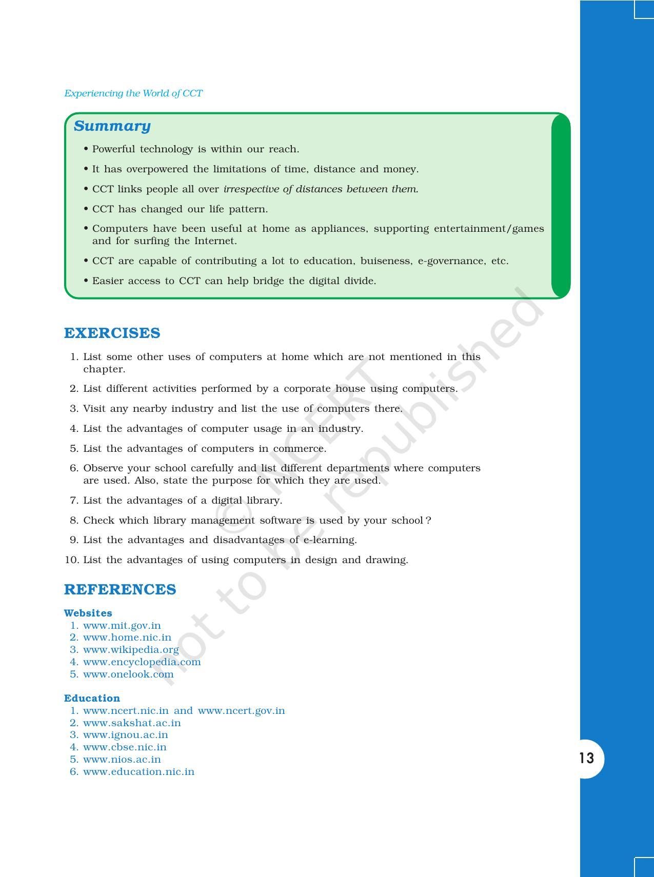NCERT Book for Class 11 Computers Chapter 1 Experiencing the World of CCT - Page 11