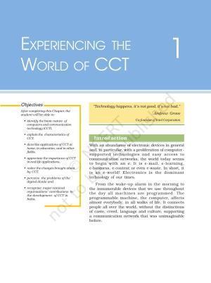 NCERT Book for Class 11 Computers Chapter 1 Experiencing the World of CCT
