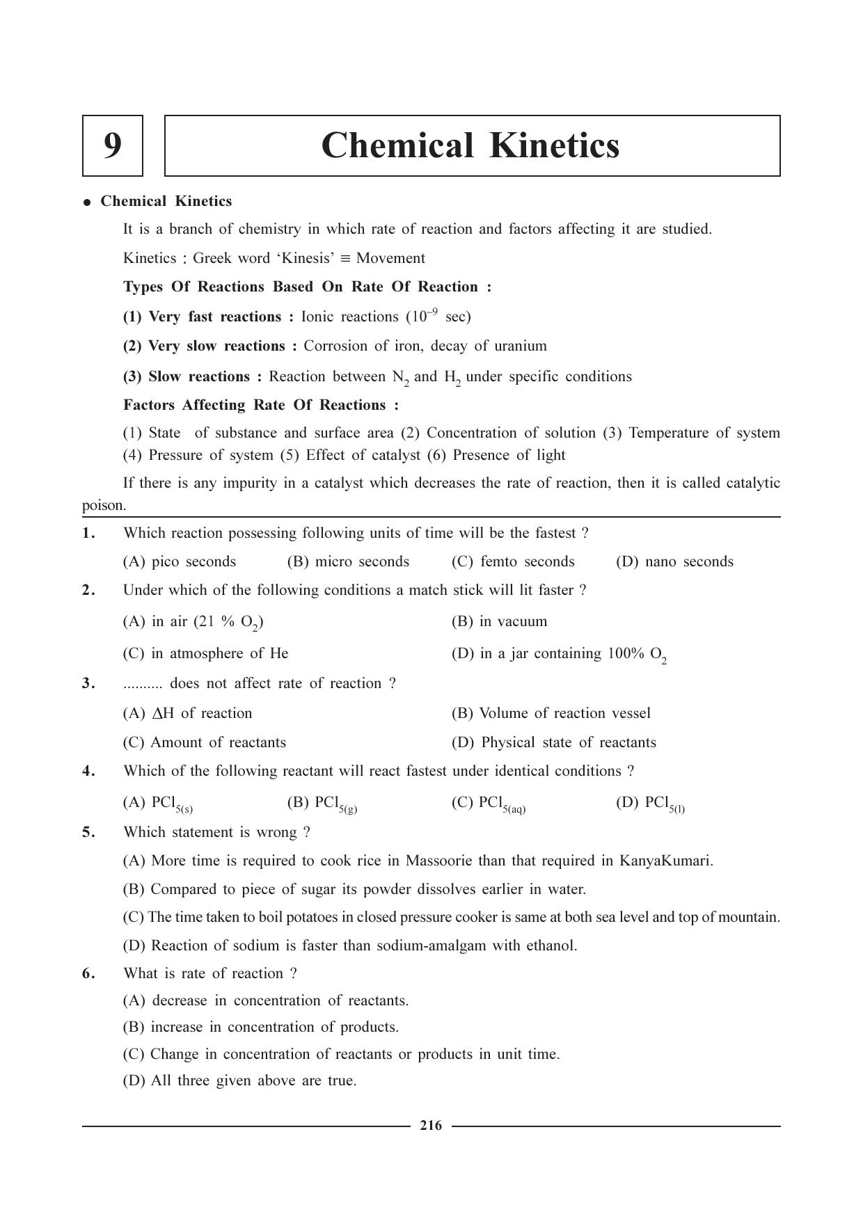 GSEB HSC Chemistry Question Paper (English Medium)- Chapter 9 - Page 1