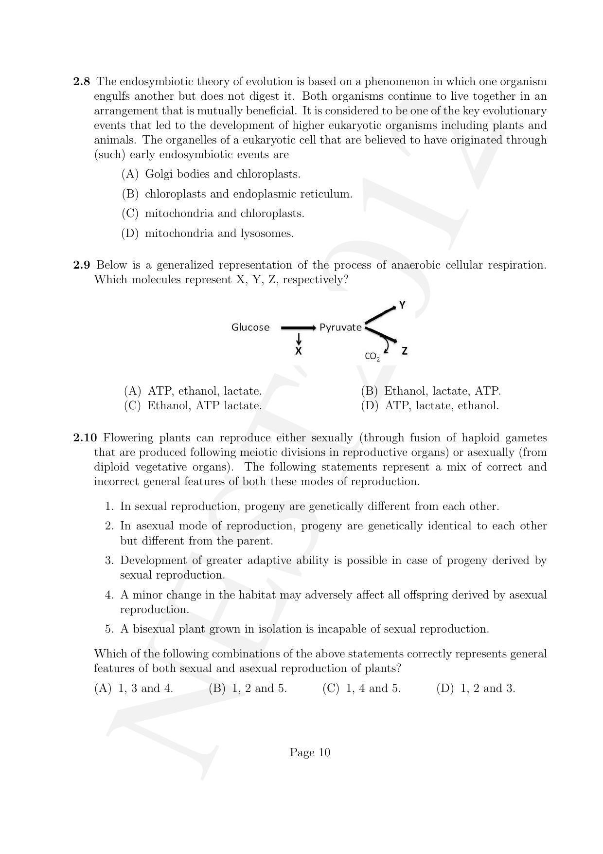 NEST 2012 Question Paper - Page 10