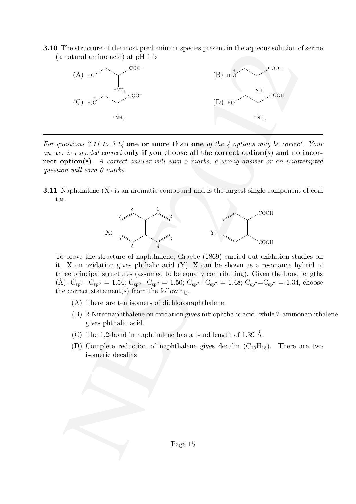 NEST 2012 Question Paper - Page 15