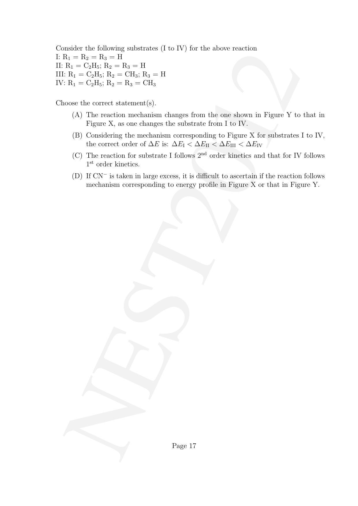 NEST 2012 Question Paper - Page 17