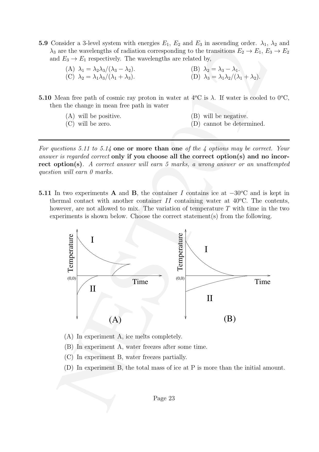 NEST 2012 Question Paper - Page 23