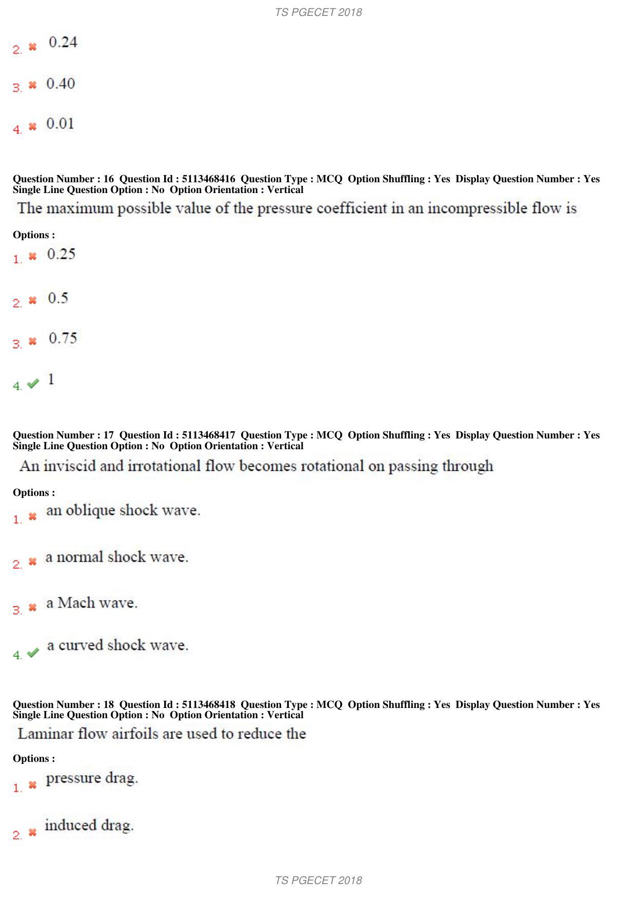 TS PGECET 2018: Aerospace Engineering Question Papers - Page 7