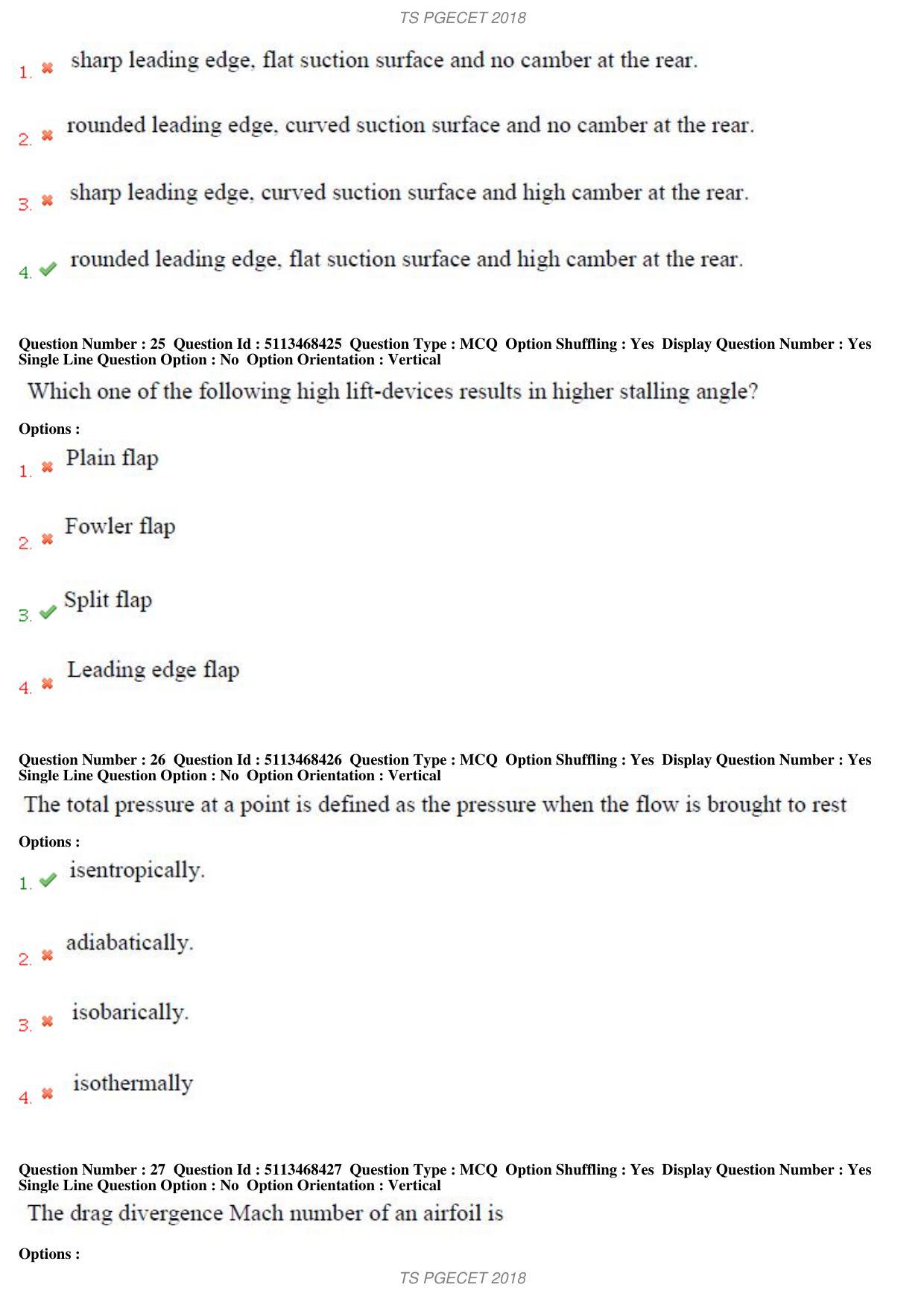 TS PGECET 2018: Aerospace Engineering Question Papers - Page 10