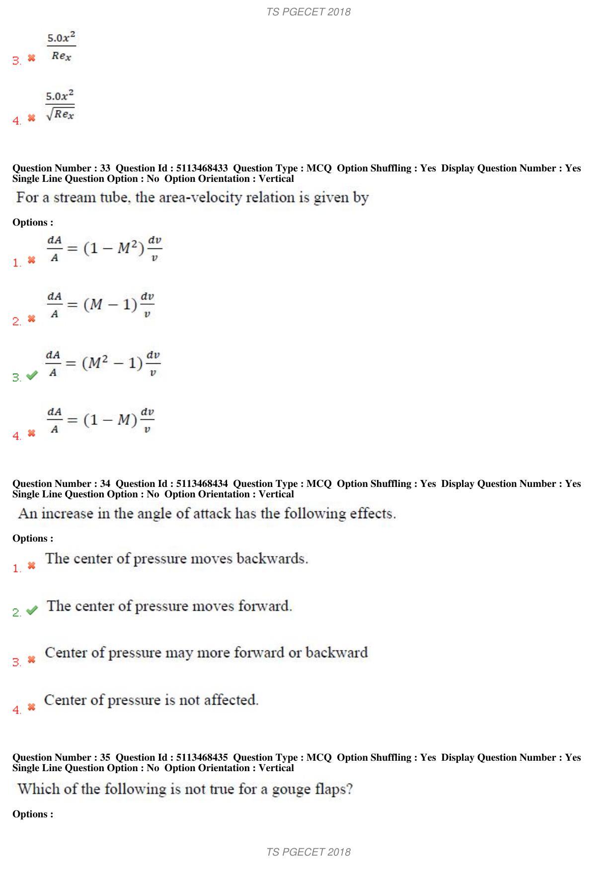 TS PGECET 2018: Aerospace Engineering Question Papers - Page 13