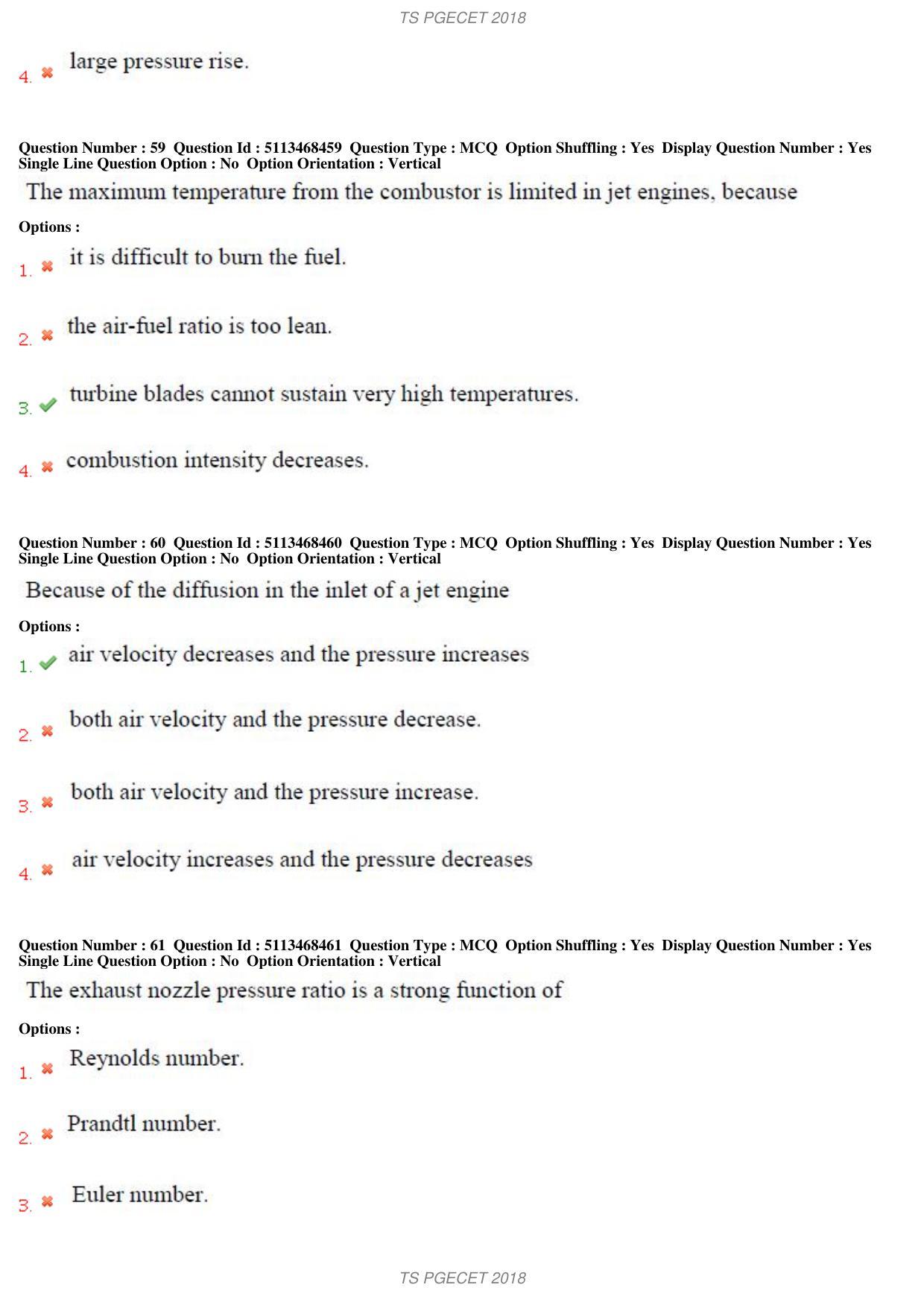 TS PGECET 2018: Aerospace Engineering Question Papers - Page 22