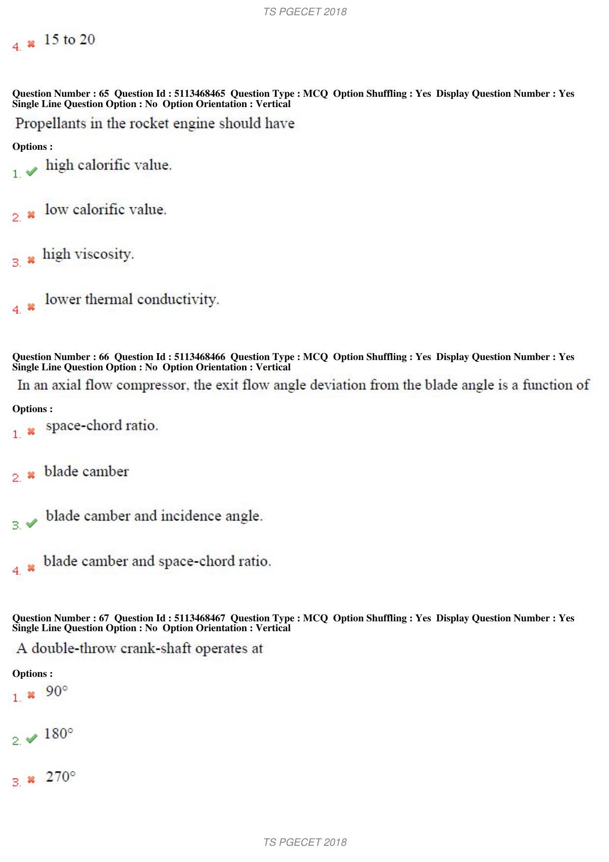 TS PGECET 2018: Aerospace Engineering Question Papers - Page 24