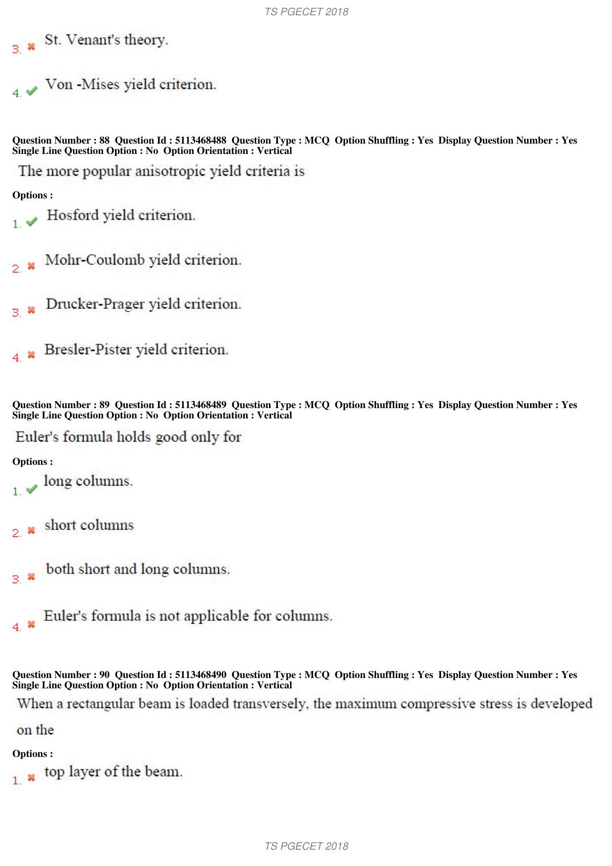 TS PGECET 2018: Aerospace Engineering Question Papers - Page 32