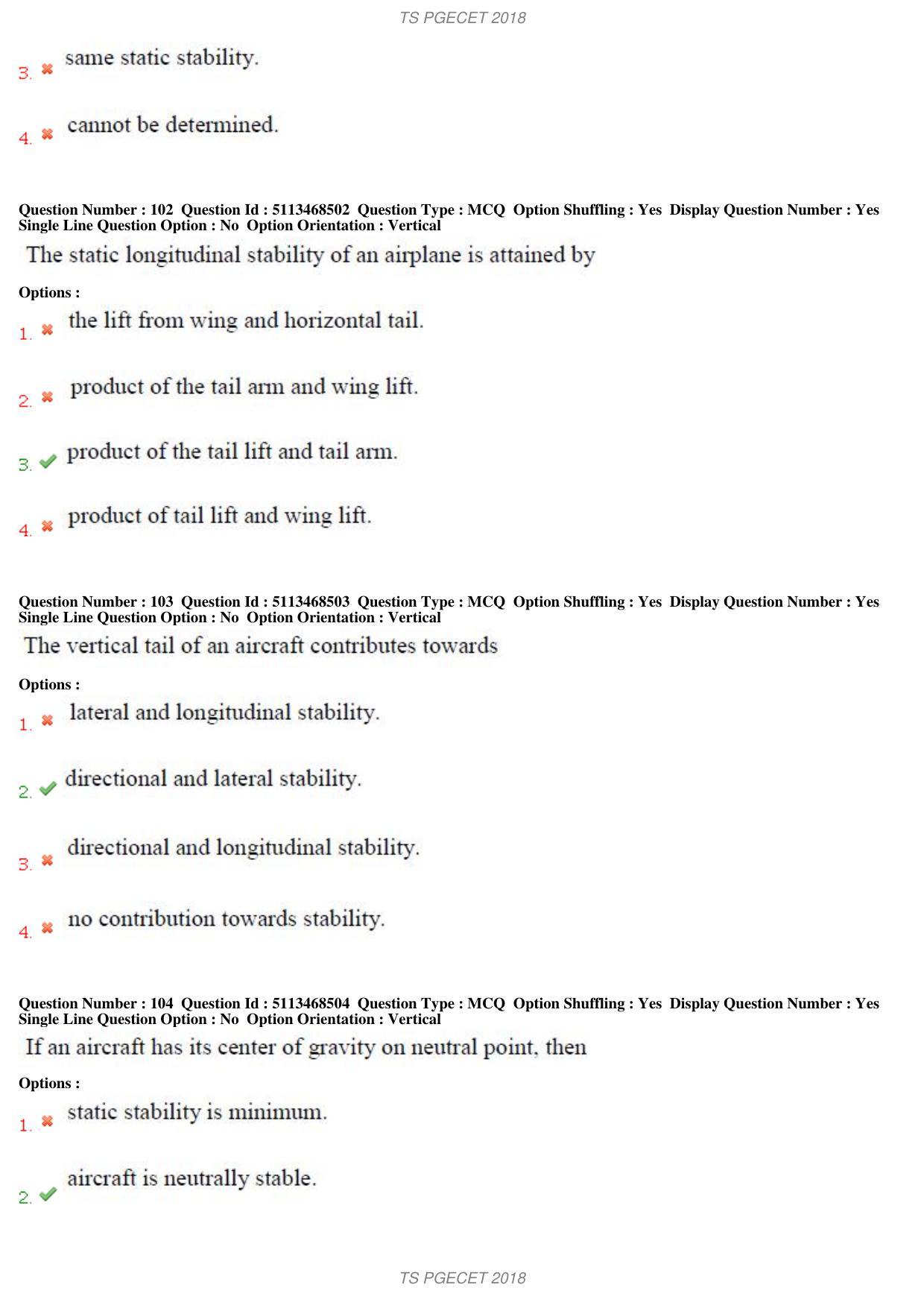 TS PGECET 2018: Aerospace Engineering Question Papers - Page 37