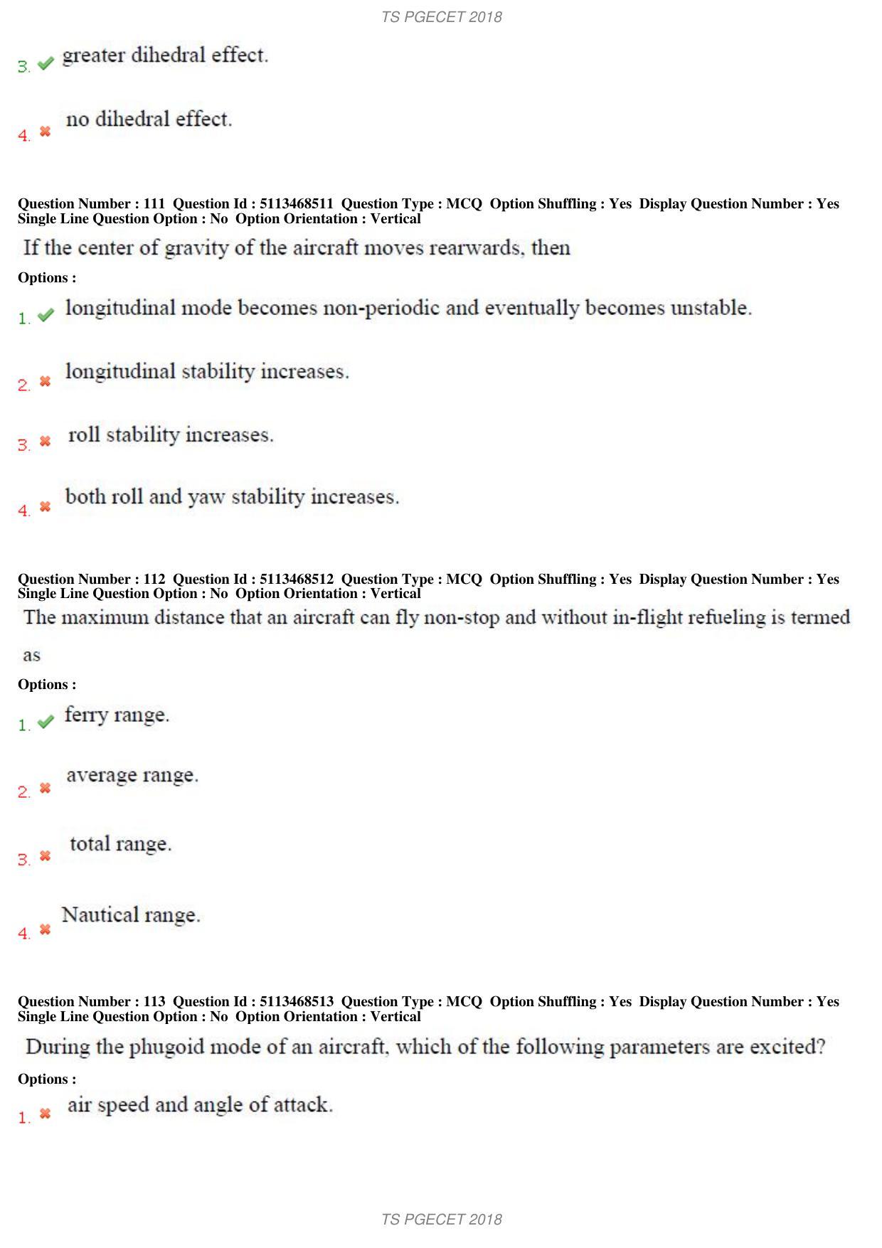TS PGECET 2018: Aerospace Engineering Question Papers - Page 40