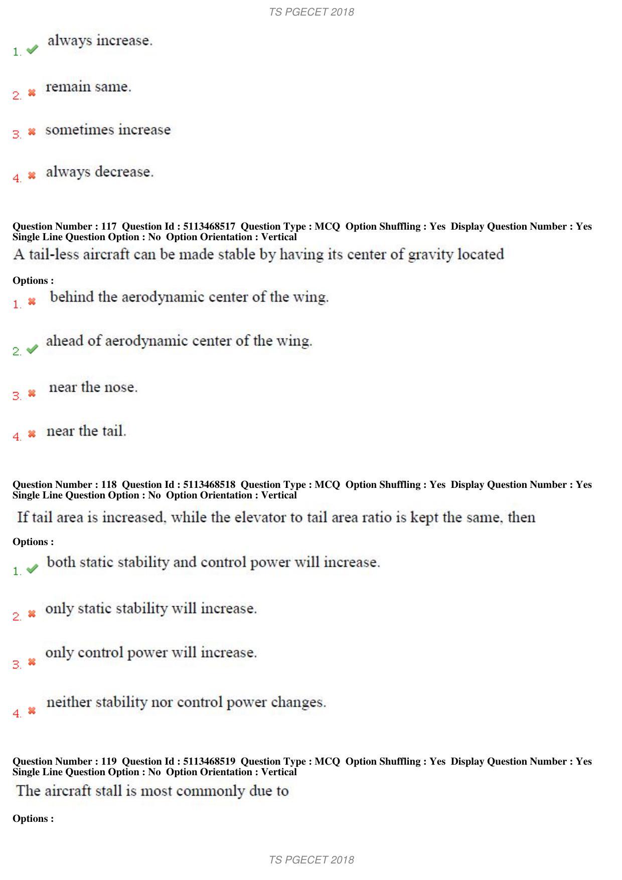 TS PGECET 2018: Aerospace Engineering Question Papers - Page 42
