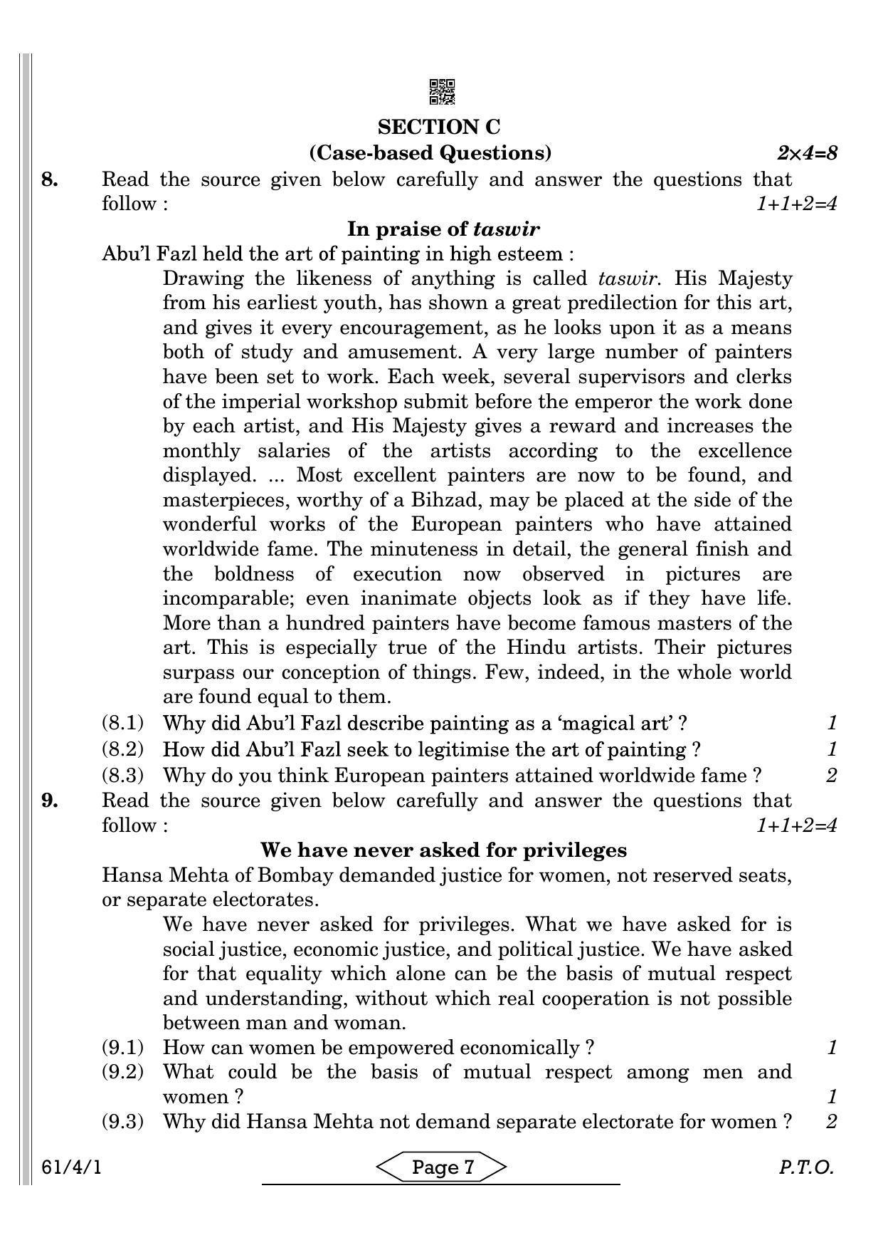 CBSE Class 12 61-4-1 History 2022 Question Paper - Page 7
