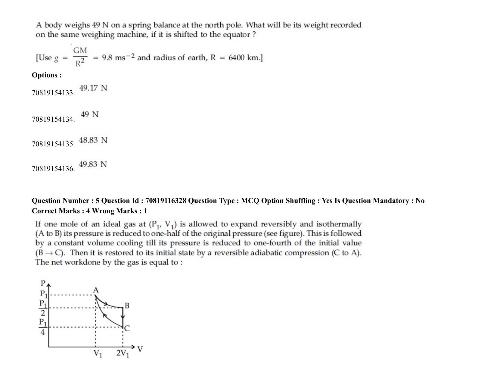 JEE Mains 2021: BTech (Shift 2) 24-02-2021 Question Paper - Page 5