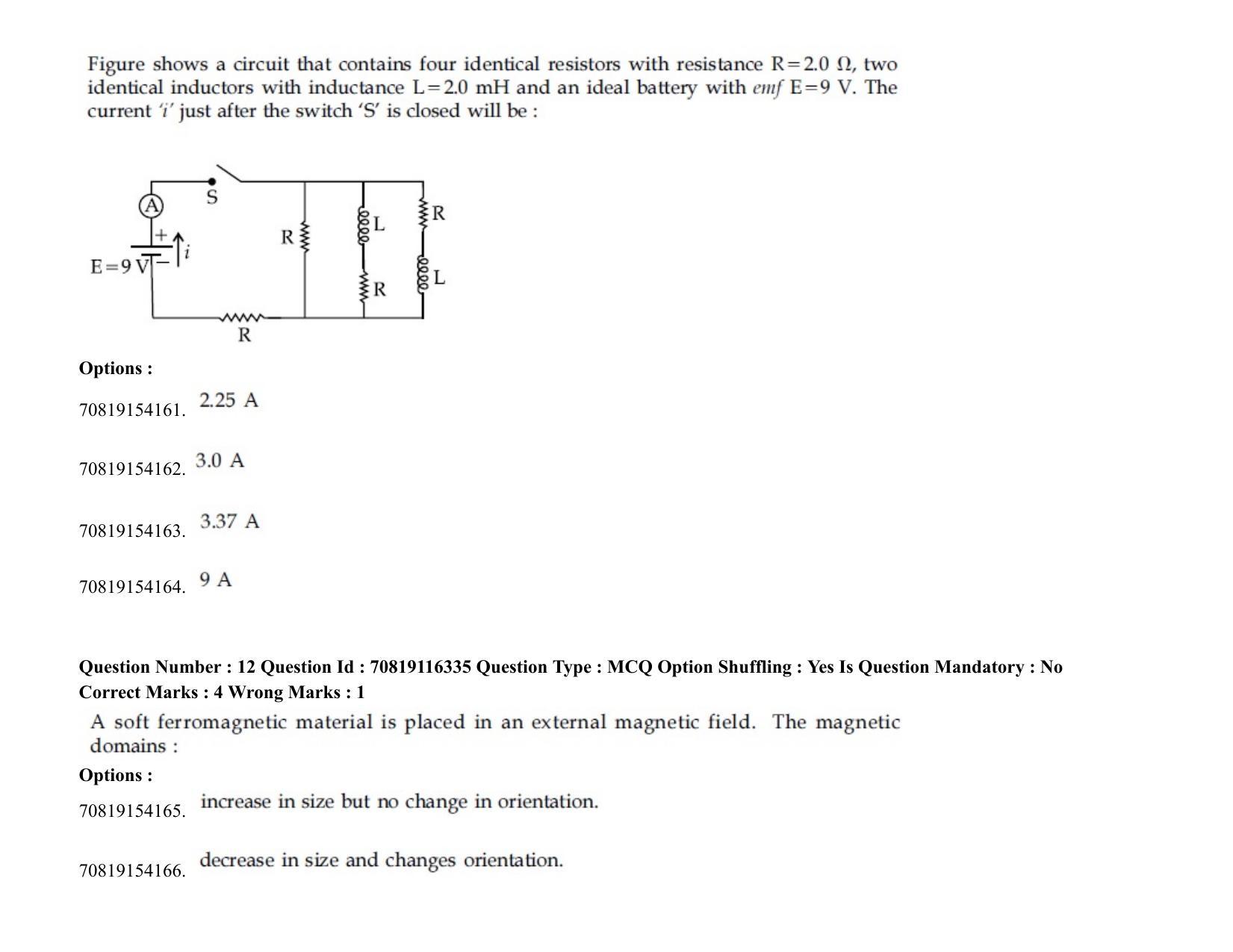 JEE Mains 2021: BTech (Shift 2) 24-02-2021 Question Paper - Page 10