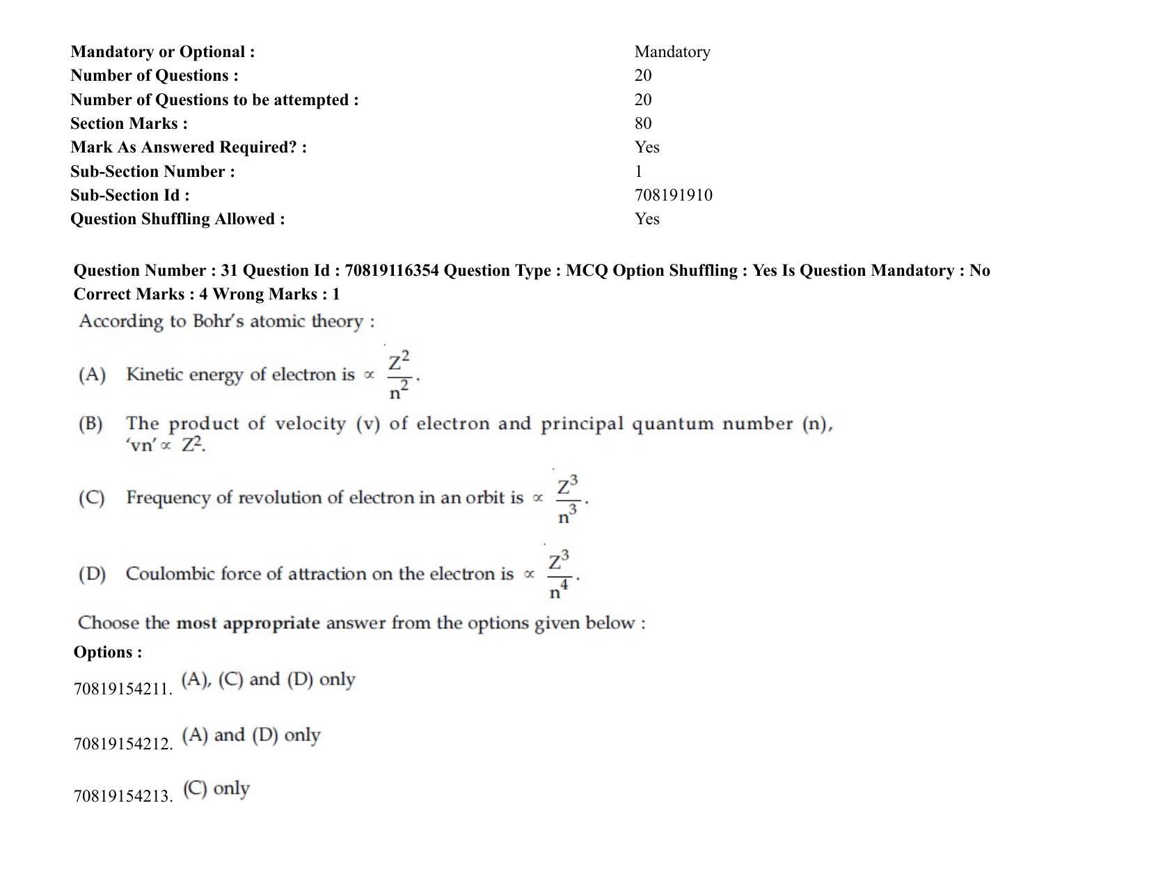 JEE Mains 2021: BTech (Shift 2) 24-02-2021 Question Paper - Page 21