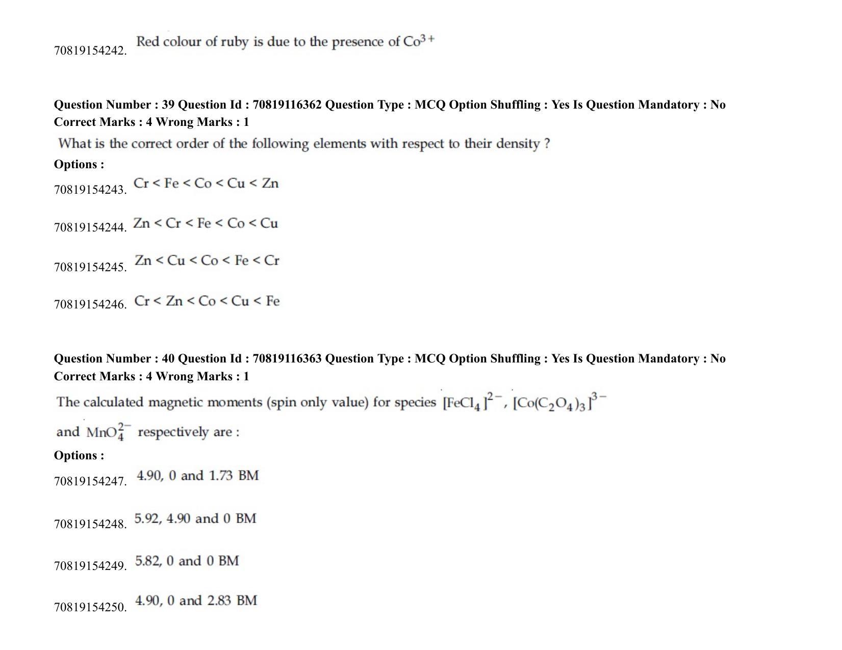 JEE Mains 2021: BTech (Shift 2) 24-02-2021 Question Paper - Page 26