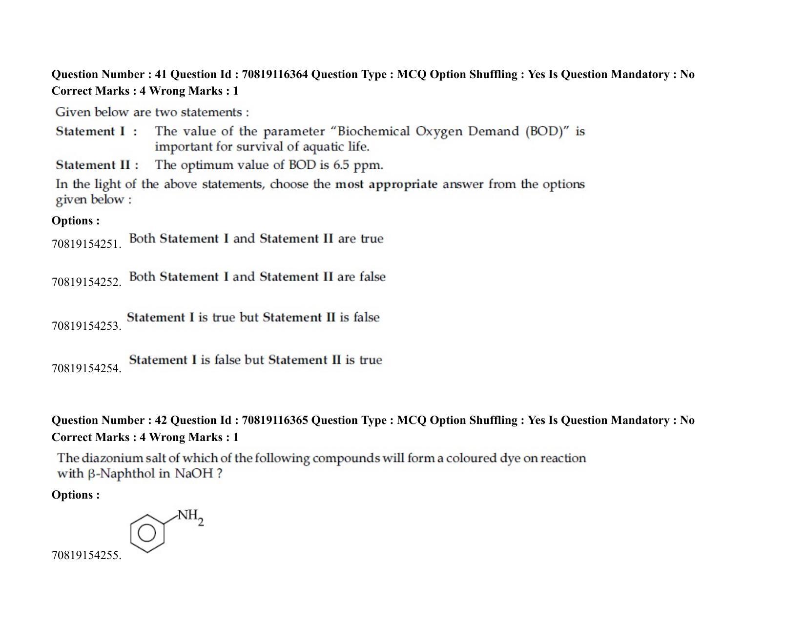 JEE Mains 2021: BTech (Shift 2) 24-02-2021 Question Paper - Page 27
