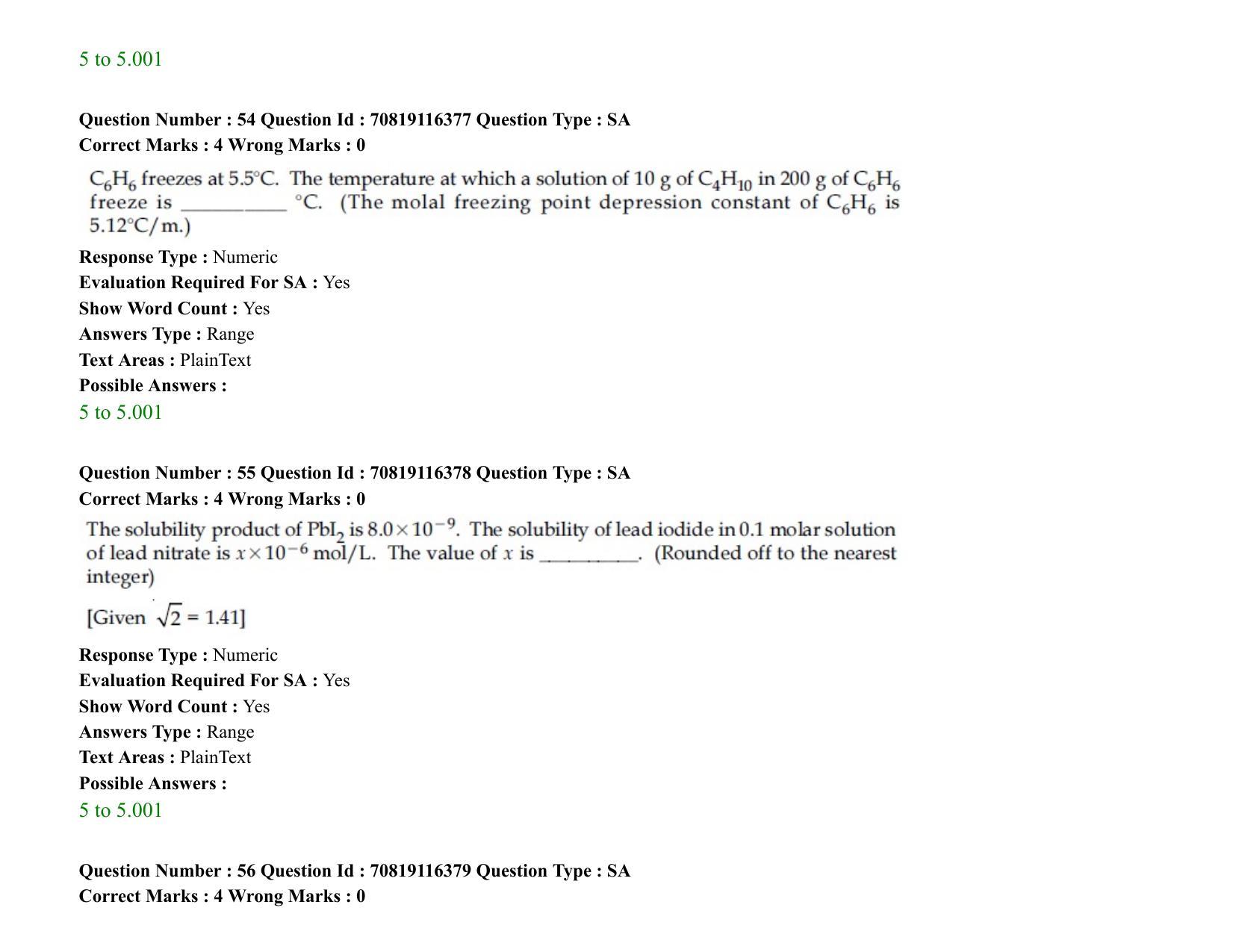 JEE Mains 2021: BTech (Shift 2) 24-02-2021 Question Paper - Page 36