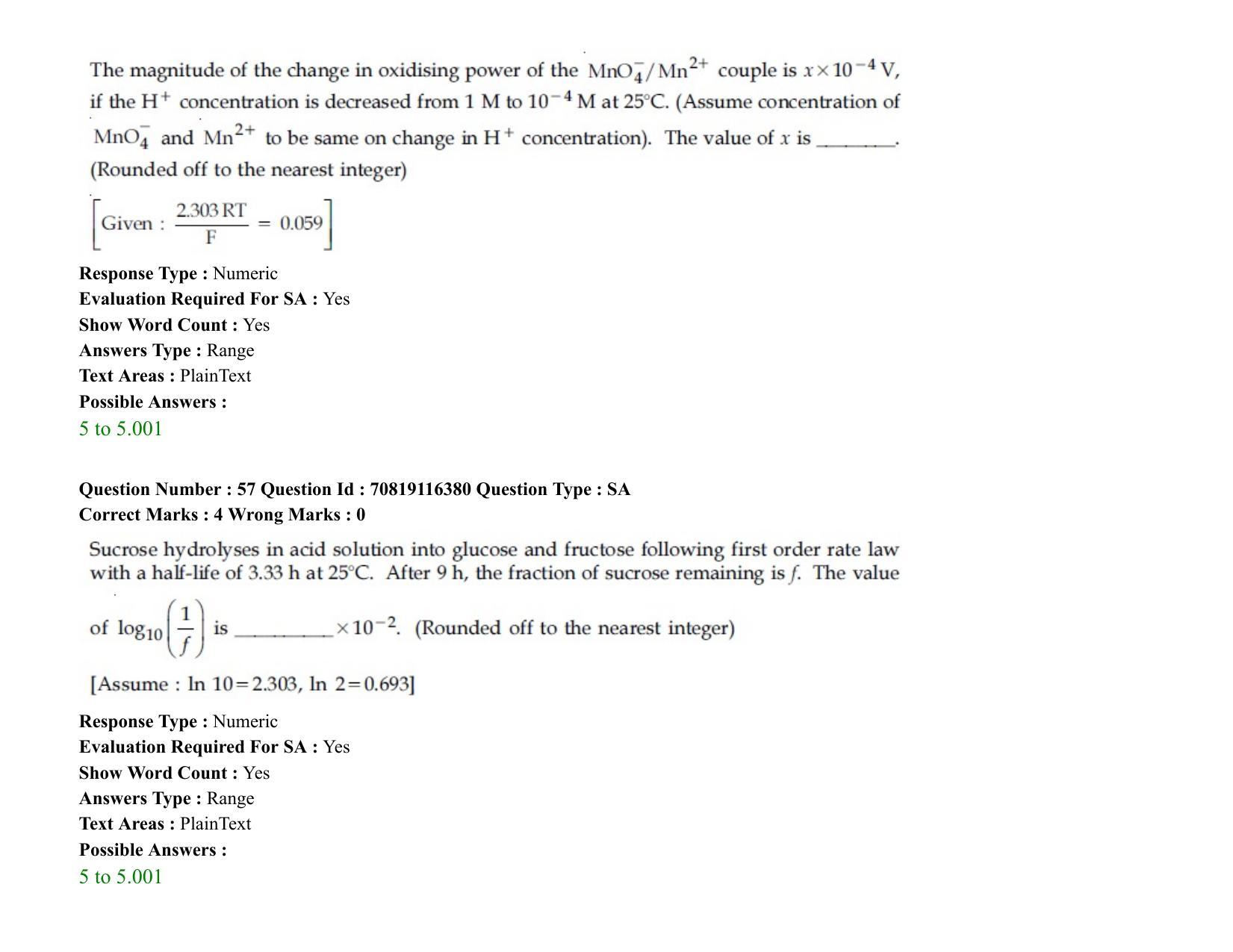 JEE Mains 2021: BTech (Shift 2) 24-02-2021 Question Paper - Page 37