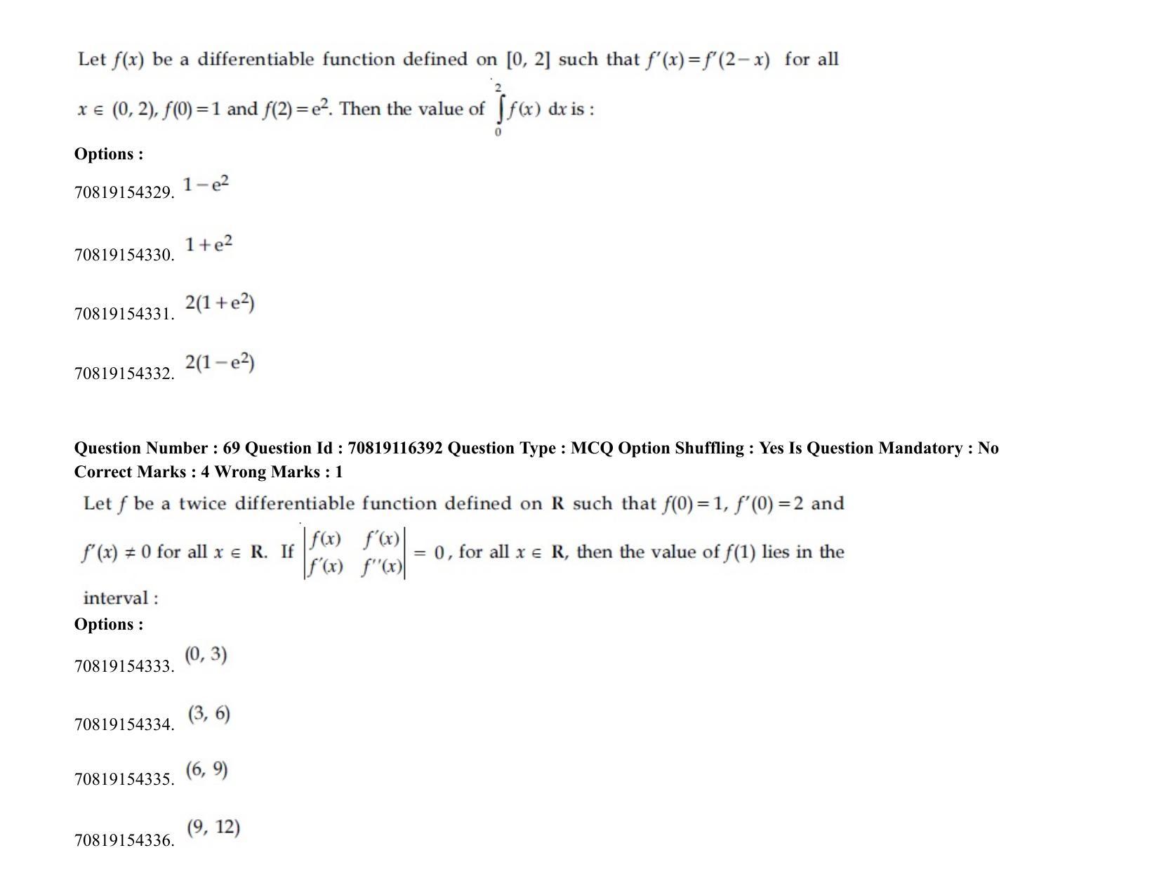 JEE Mains 2021: BTech (Shift 2) 24-02-2021 Question Paper - Page 44