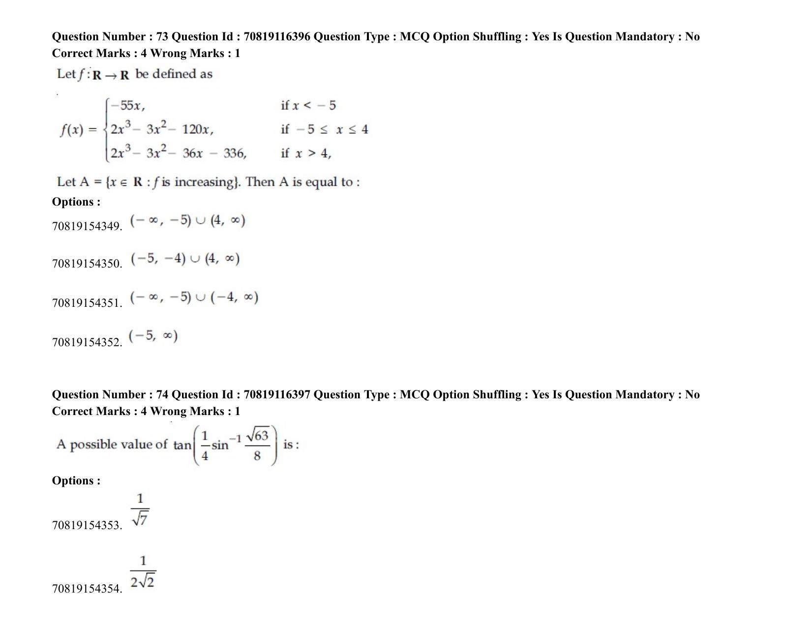 JEE Mains 2021: BTech (Shift 2) 24-02-2021 Question Paper - Page 47