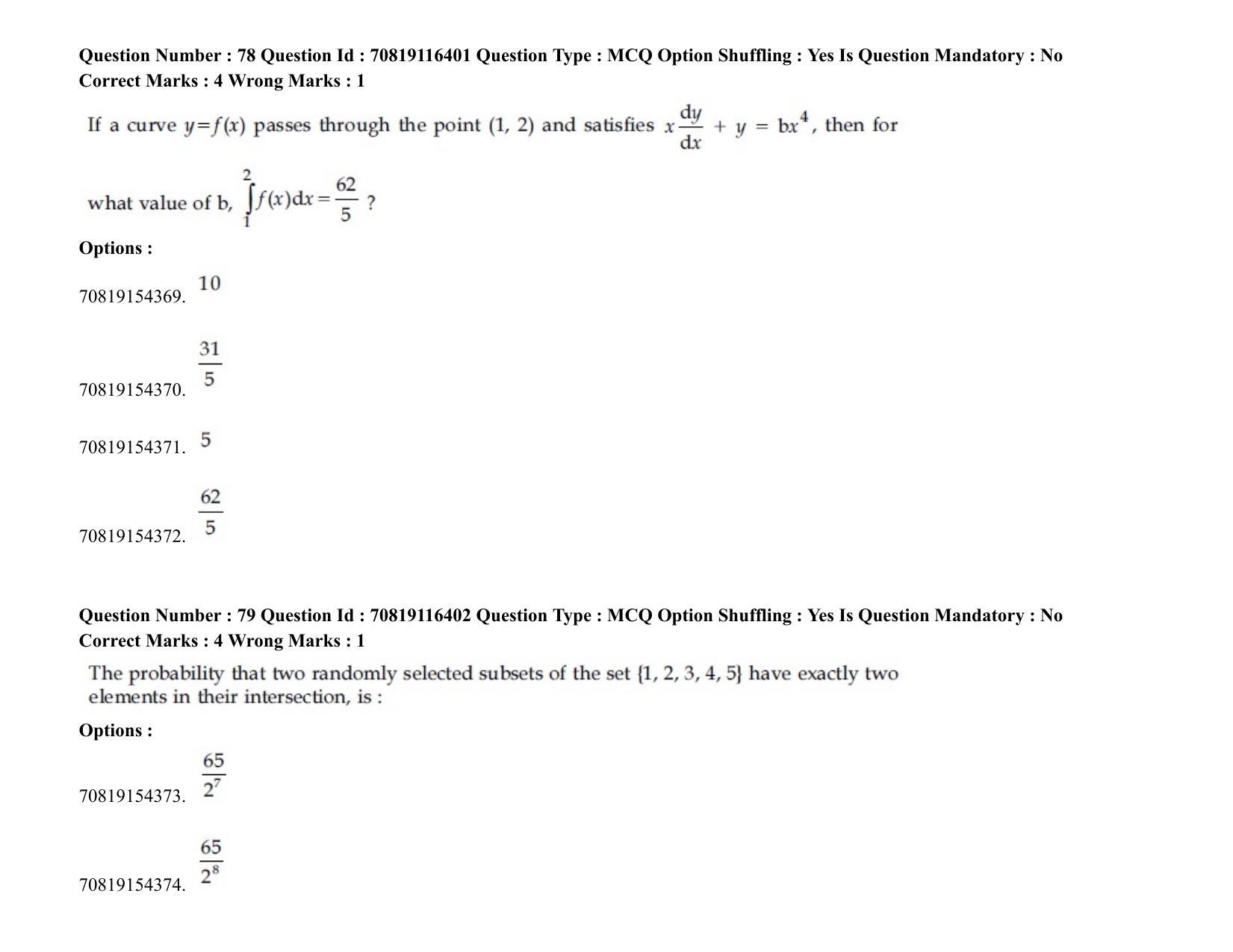 JEE Mains 2021: BTech (Shift 2) 24-02-2021 Question Paper - Page 50