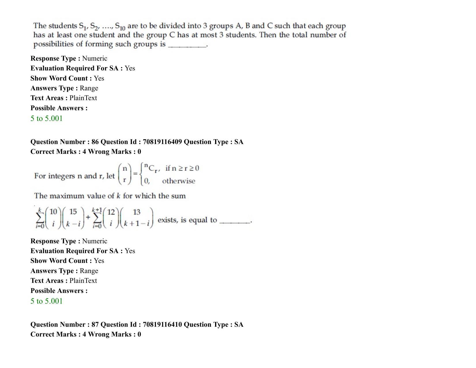 JEE Mains 2021: BTech (Shift 2) 24-02-2021 Question Paper - Page 54