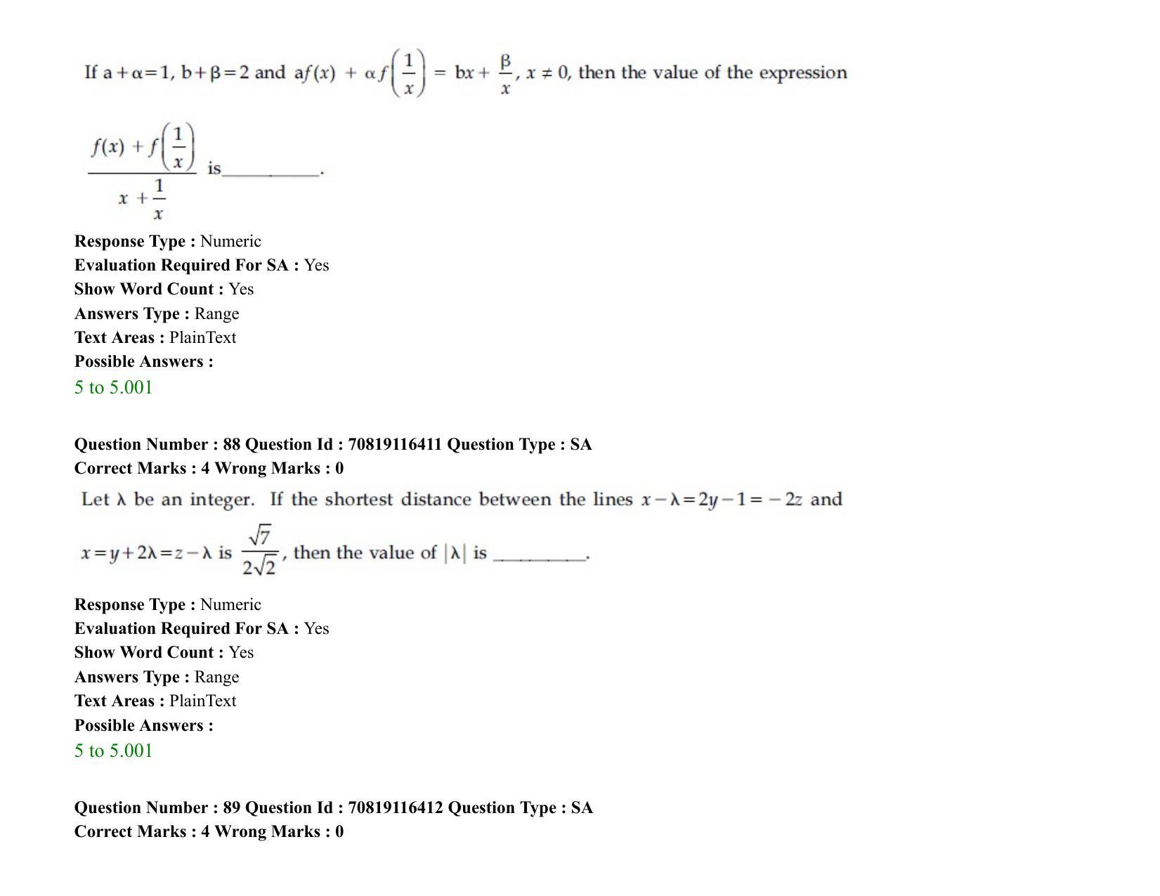 JEE Mains 2021: BTech (Shift 2) 24-02-2021 Question Paper - Page 55