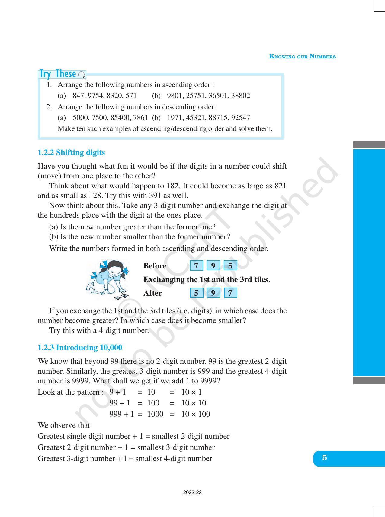 NCERT Book for Class 6 Maths: Chapter 1-Knowing Our Numbers - Page 5