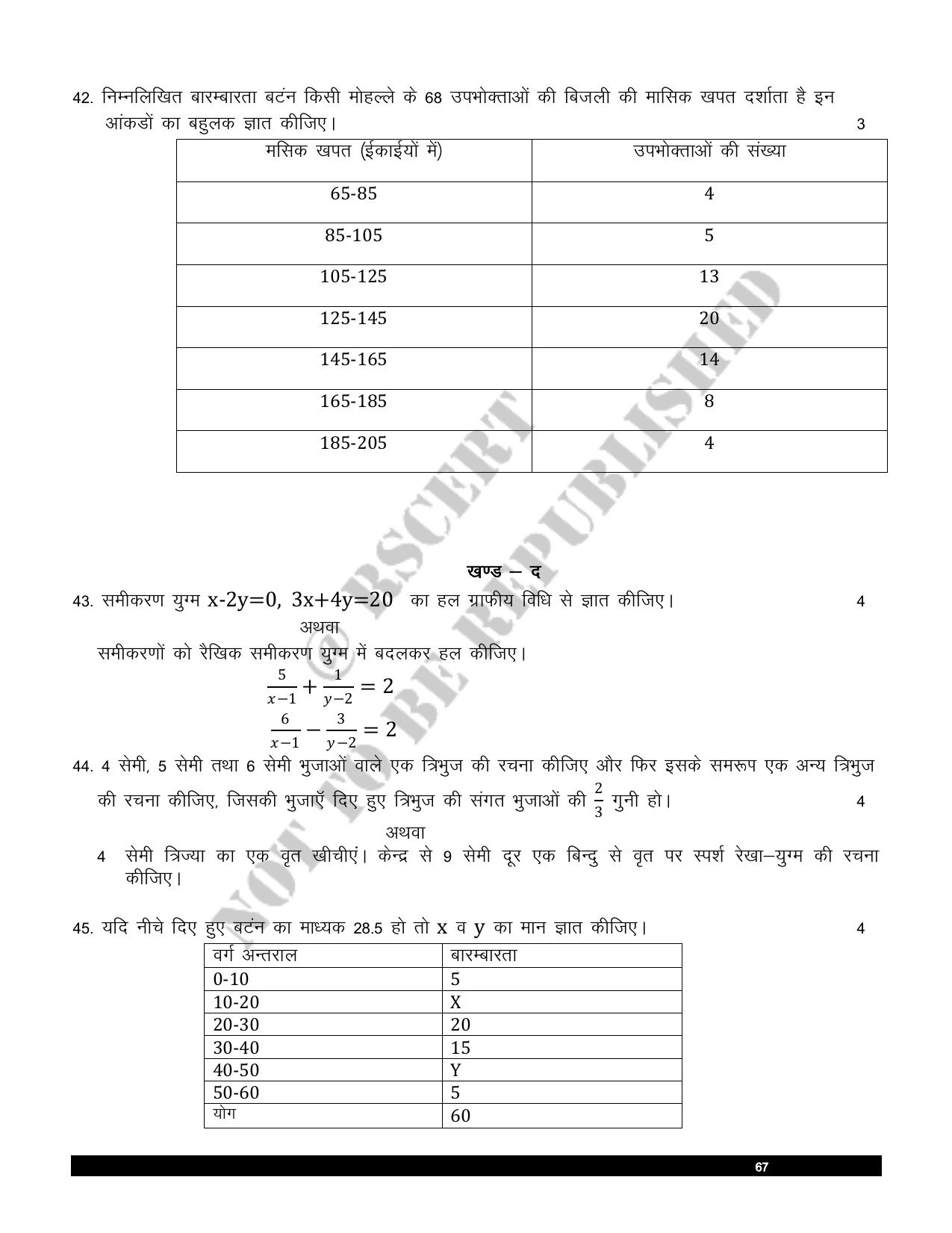 RBSE 2023 Class 10 Maths Question Bank - Page 68