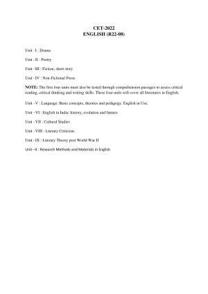 AP RCET English Syllabus 2022