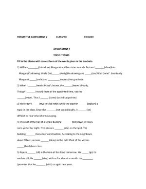 CBSE Worksheets for Class 8 English Assignment 27