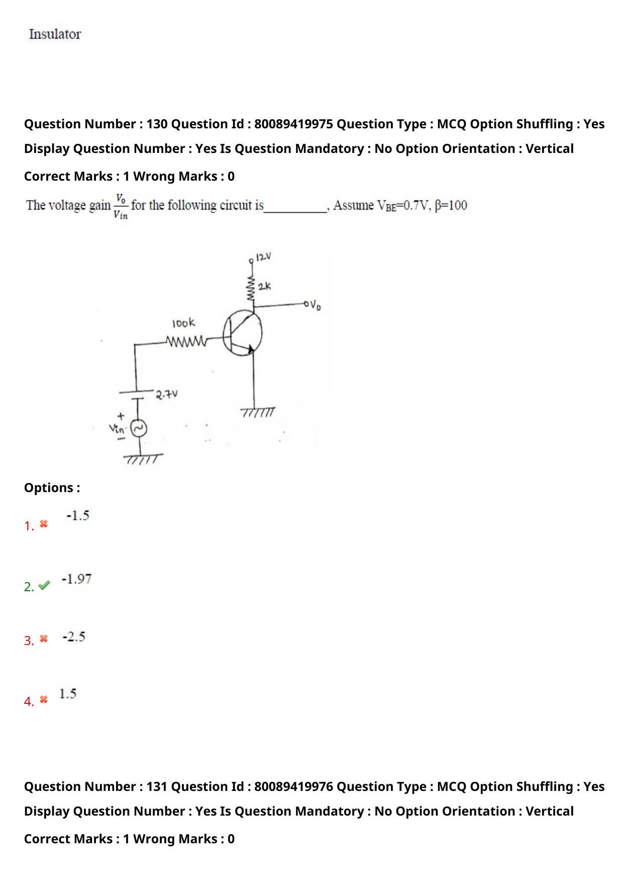 TS ECET 2021 Electronics and Instrumentation Engineering's Question Paper - Page 75