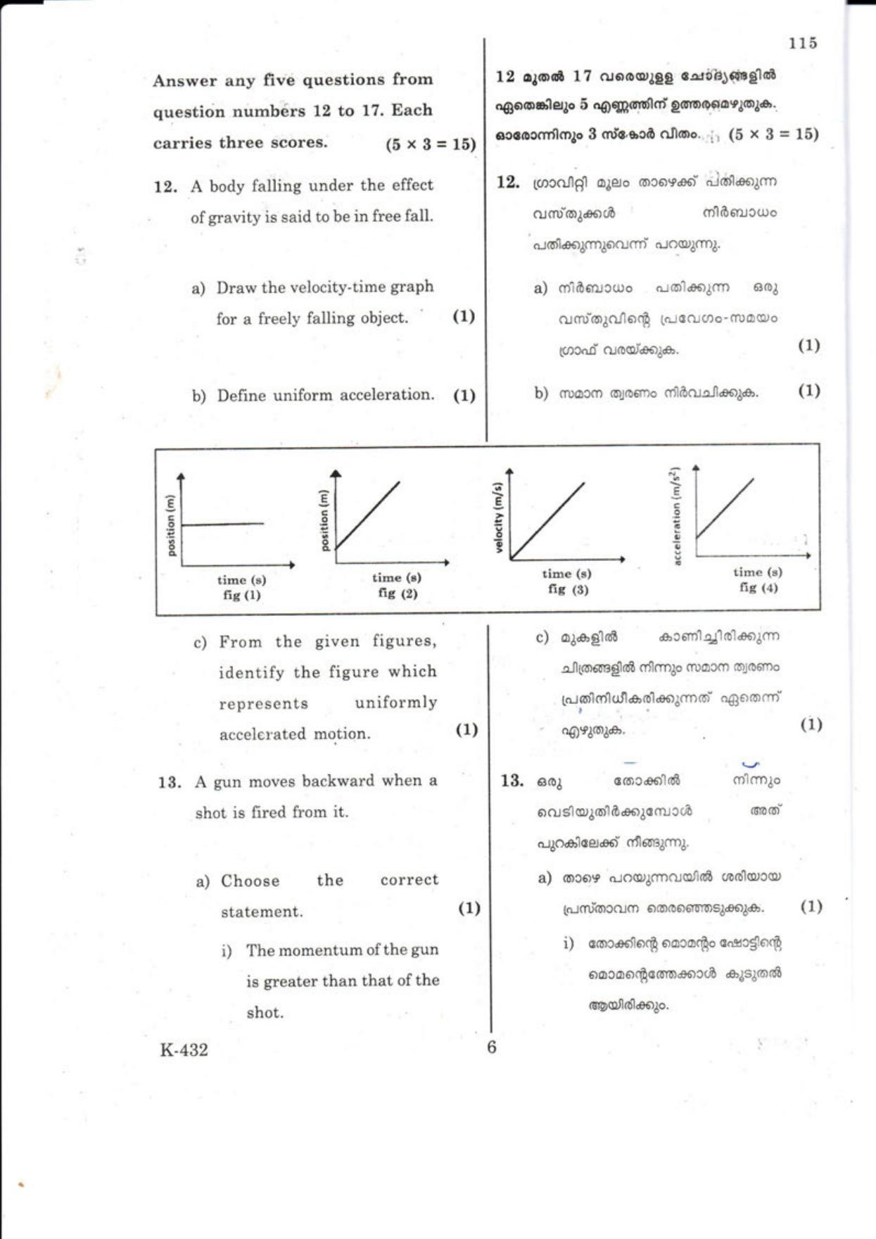 Kerala Plus One 2018  PHYSICS Question Papers - Page 6