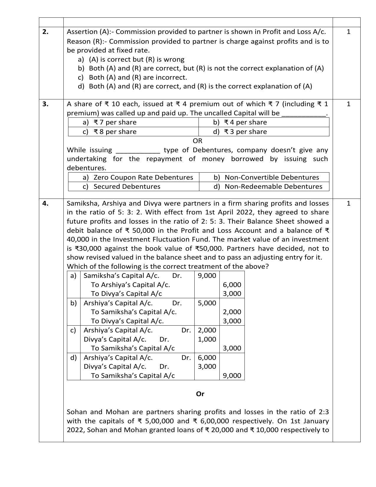 CBSE Class 12 Accountancy Sample Paper 2023 - Page 2