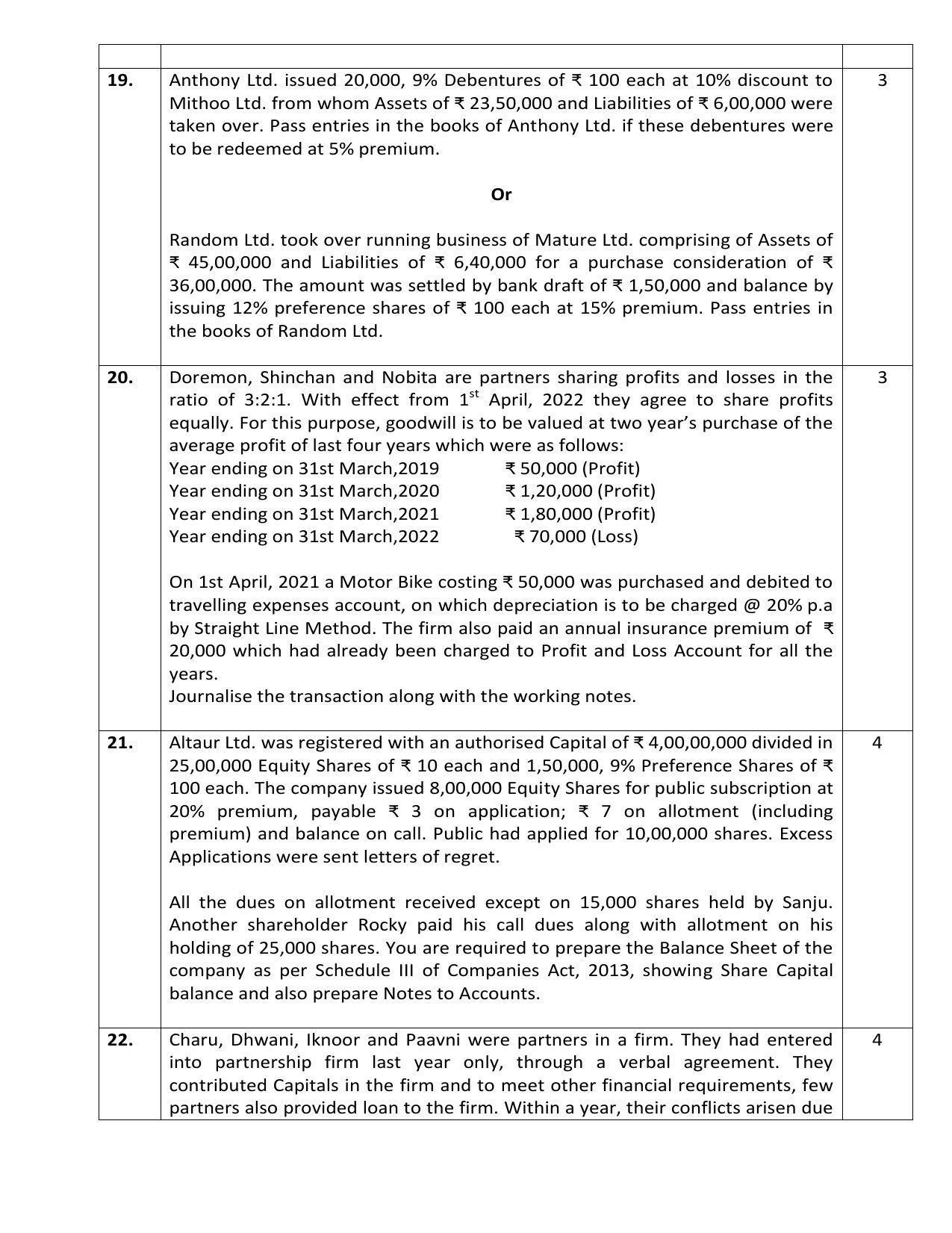 CBSE Class 12 Accountancy Sample Paper 2023 - Page 7