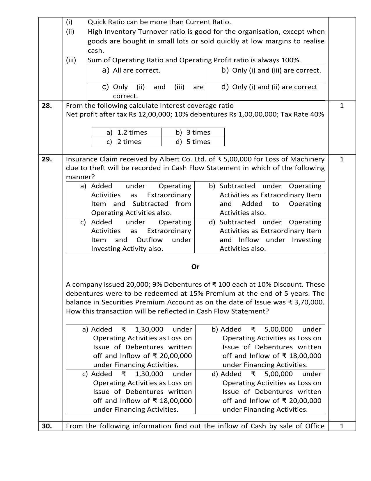 CBSE Class 12 Accountancy Sample Paper 2023 - Page 11
