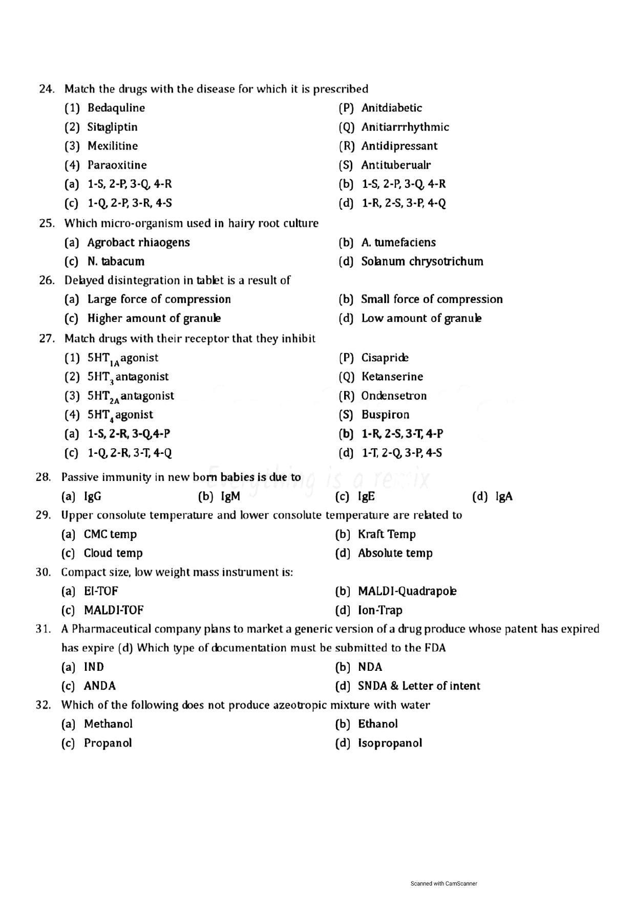 GPAT 2015 Question Paper with Answer Key - Page 3