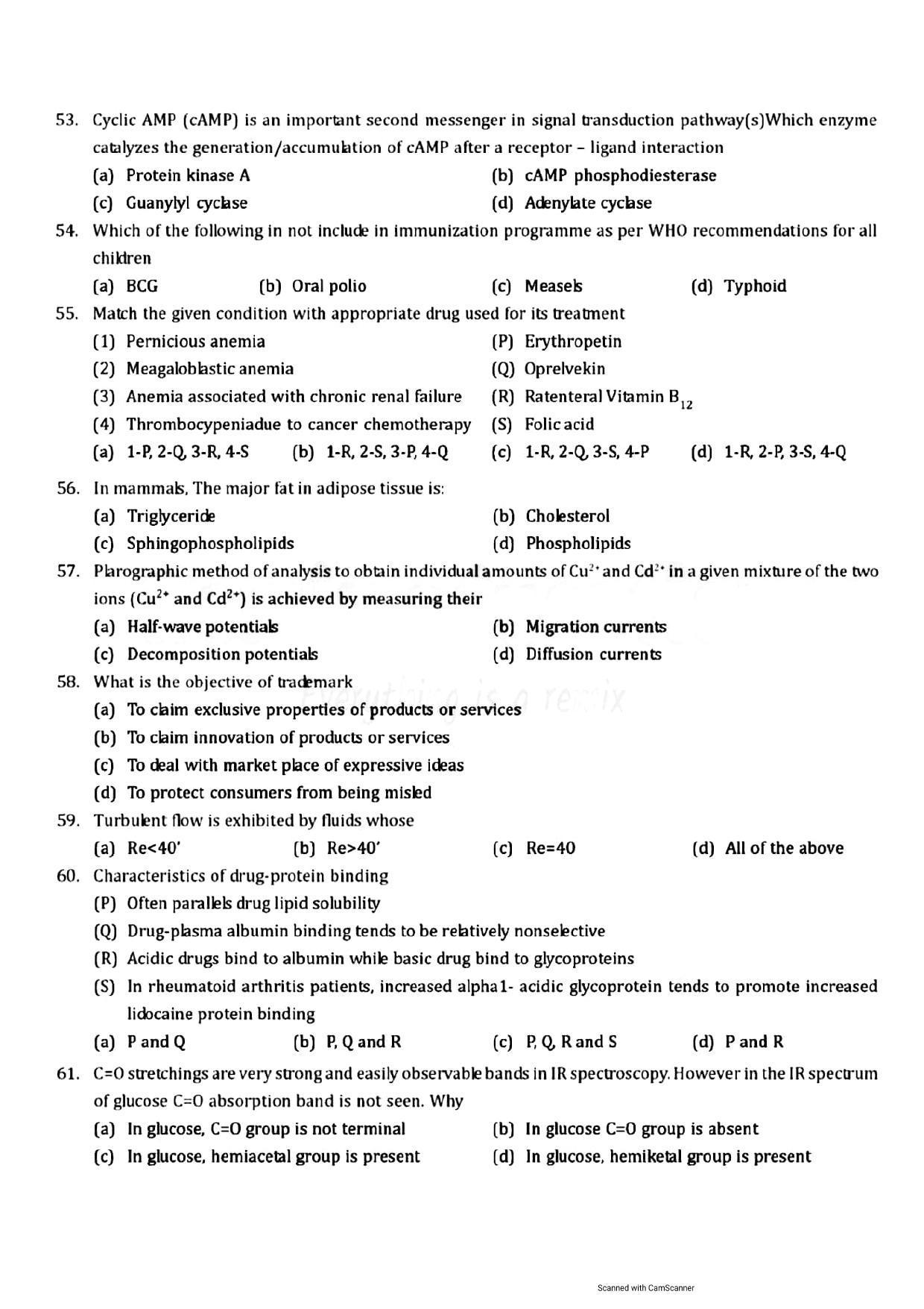 GPAT 2015 Question Paper with Answer Key - Page 6