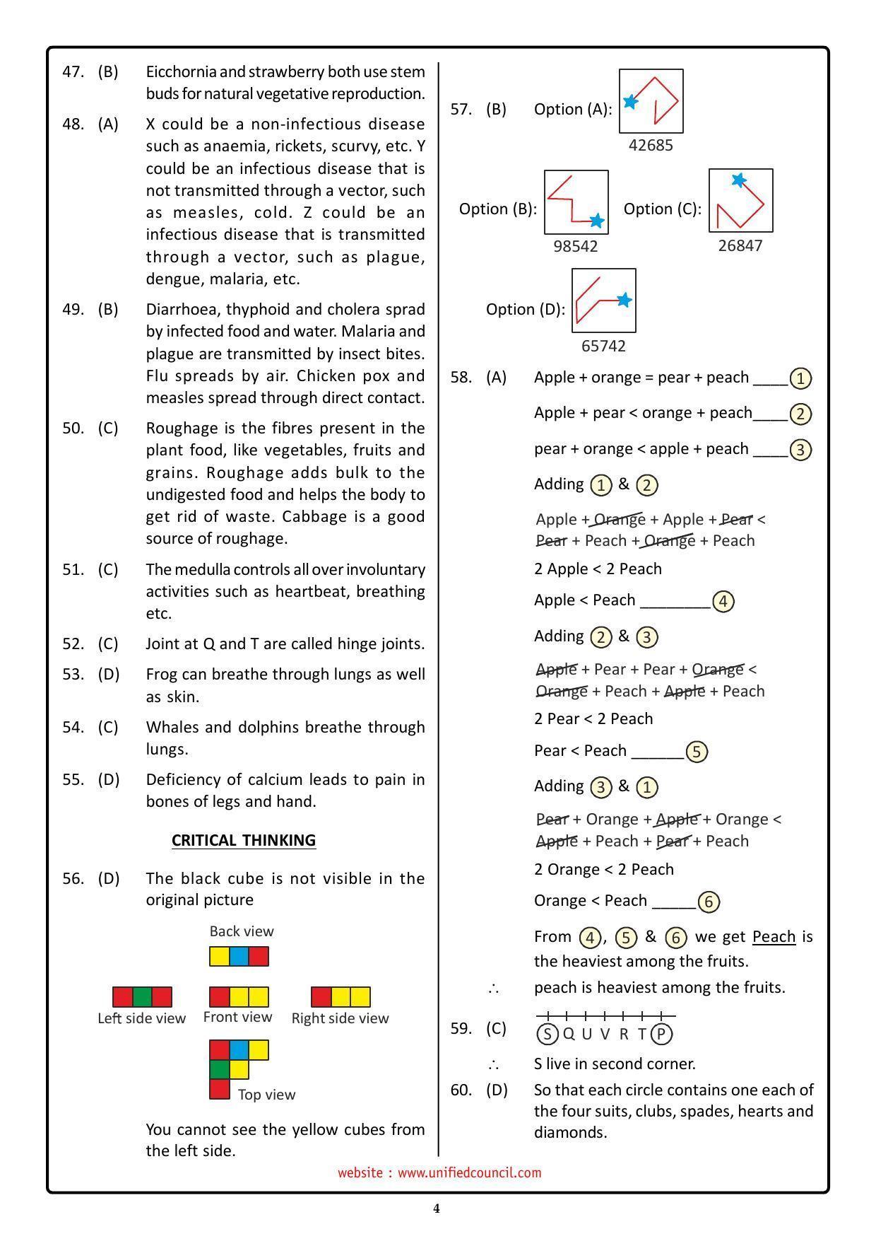 NSTSE 2023 Class 5 Answer Key (Paper Code 489) - Page 4