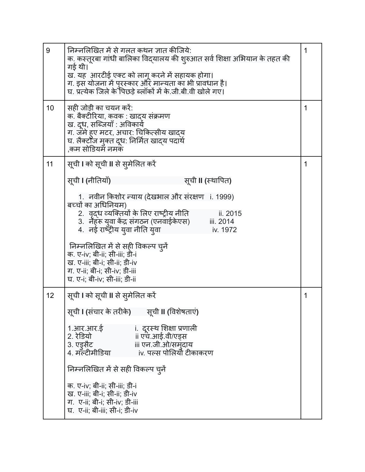 Edudel Class 12 Home Science (Hindi) Practice Papers-2 (2023-24) - Page 3