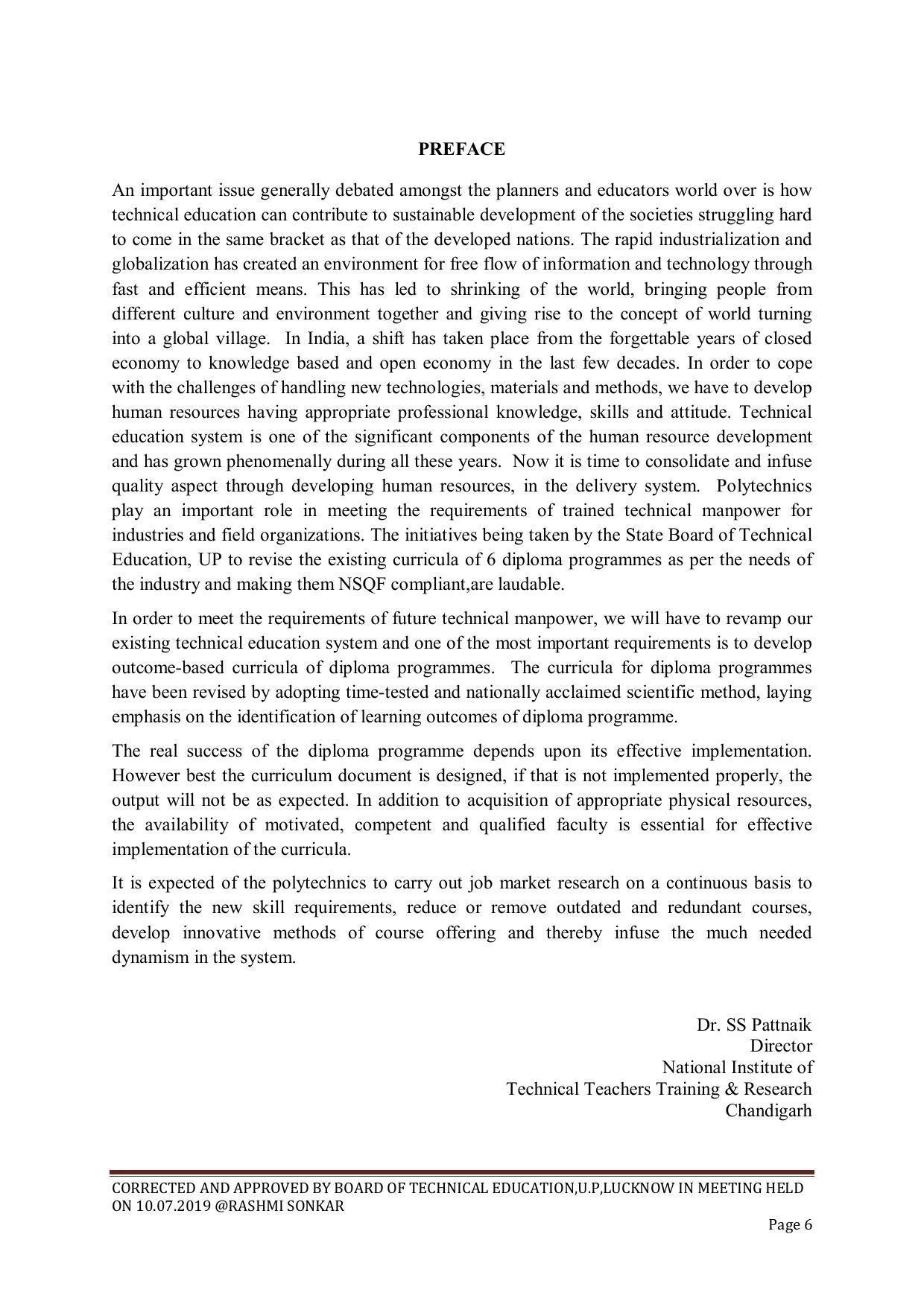 EFFECTIVE FROM JULY 2019-20 - SIX SEMESTER DIPLOMA COURSE IN CHEMICAL ENGINEERING - Page 6