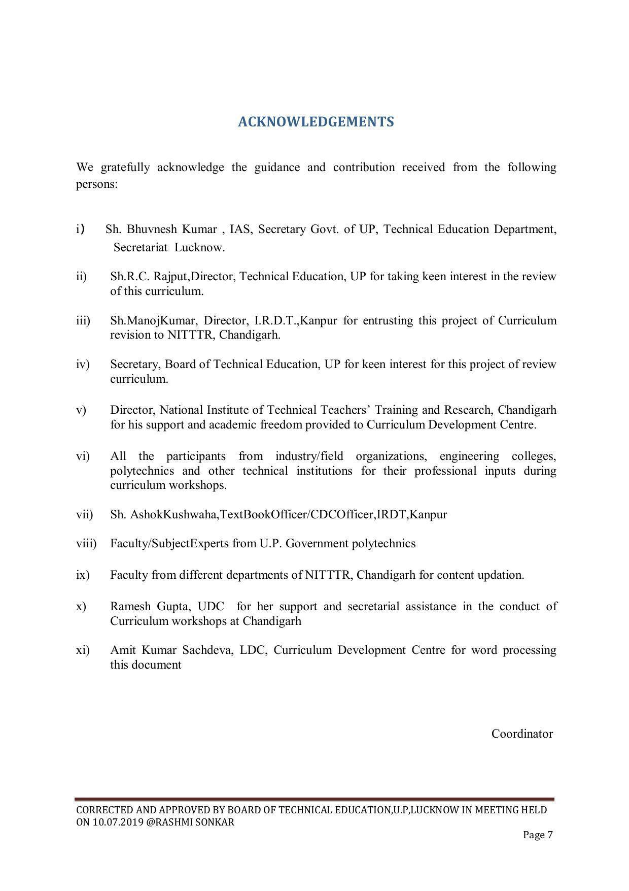 EFFECTIVE FROM JULY 2019-20 - SIX SEMESTER DIPLOMA COURSE IN CHEMICAL ENGINEERING - Page 7