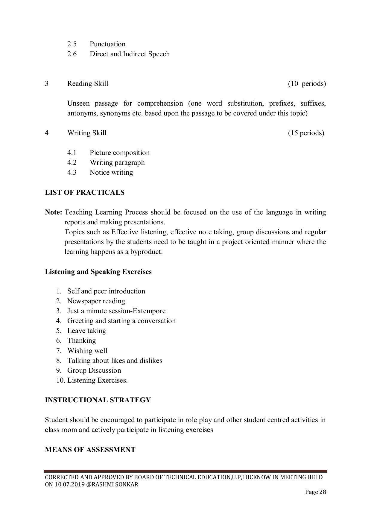 EFFECTIVE FROM JULY 2019-20 - SIX SEMESTER DIPLOMA COURSE IN CHEMICAL ENGINEERING - Page 28